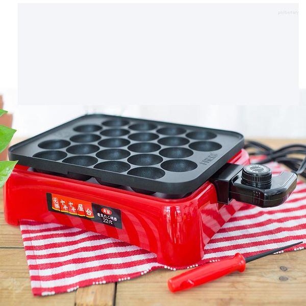 Ekmek Yapımcıları Küçük Takoyaki Maker BBQ Grill Yapışmaz Pan Mini Kızartma Pişirme Plakaları Elektrikli Ahtapot Toplar Makinesi 220V 800W Hediye