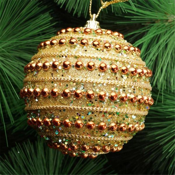 Noel Süslemeleri 8cm Merry Kolye Rhinestone Glitter Baubles Ball Xmas Ağaç Süsleme Ev Topları Asılı Dekorasyon