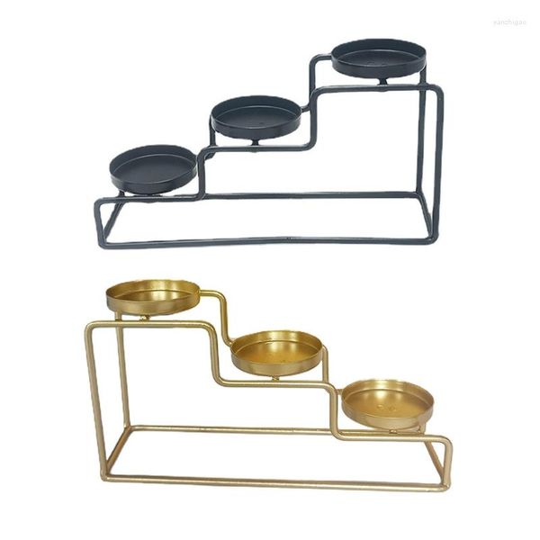 Titulares de vela H051 Shape de forma de forma Tabela Tealight Holder Retro Metal Candlestick Decor