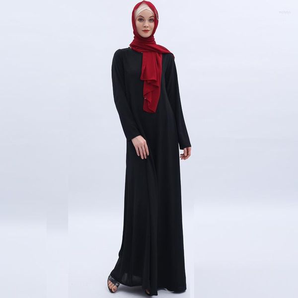 Abbigliamento etnico abiti da donna araba turchi musulmani casual ed elegante Malesia indonesia indonesia abito da fondo di colore solido preghiera