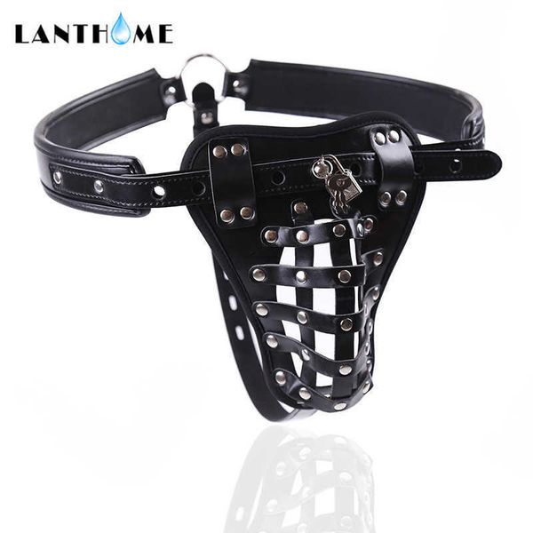 Beauty Items Männer Keuschheitsgürtel Harness Lock Cock Höschen Leder Homosexuell Bdsm Fetisch Tangas sexy Dessous Exotische Slips Männliche Unterwäsche Cosplay