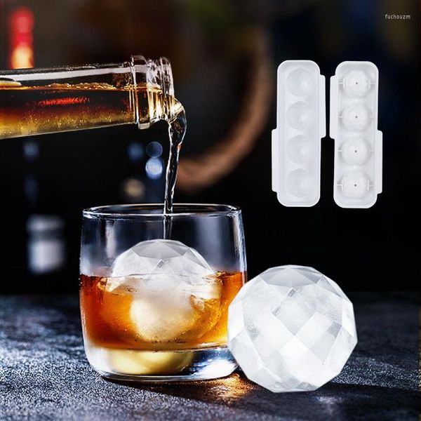 Backformen 4-Loch-Cocktail-Whisky-Eisball-Maker-Tablett-Formen DIY runde Form Küchenbar-Zubehörzubehör