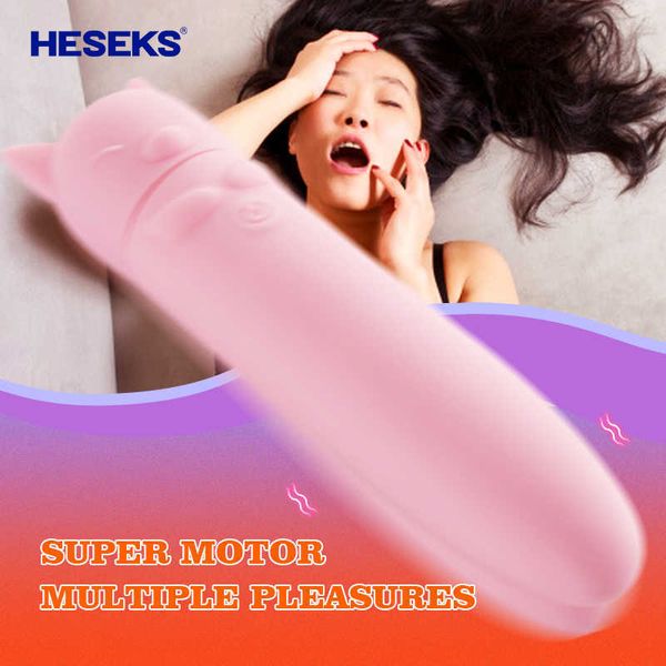 Articoli di bellezza HESEKS Vibratore a pallottola ricaricabile Pussy Power per donne Giocattoli sexy Masturbatori femminili Vagina Vibration Stimolatore clitorideo