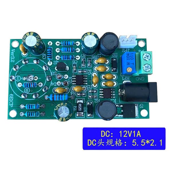 Tubo de ￡udio ocular do gato 6E1 EM81 Painel de controle de luz do ritmo Indicador de n￭vel de volume DIY DC 12V Modifica￧￣o do amplificador