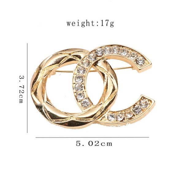 Classico marchio di lusso Desinger spilla di perle famose donne strass doppia lettera spille vestito pin moda gioielli abbigliamento decorazione accessori regalo