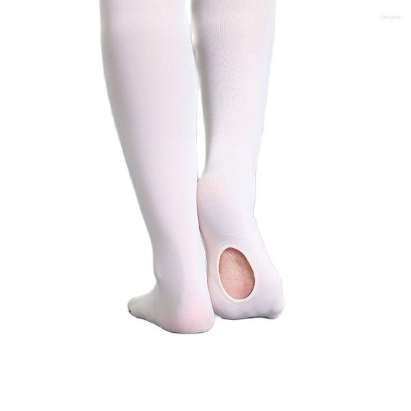 Stage Wear Calzamaglia da balletto convertibile con fori Calze da danza per bambini adulti Collant Collant Ragazze Donna Rosa EMTUTU