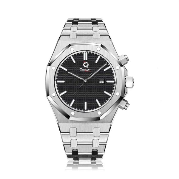2022 Relógio mecânico automático masculino de luxo 15400 ST OO 1220ST 01 Caixa de aço inoxidável prata Tesouro Black Date DI279W