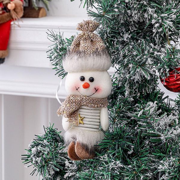 Noel Dekorasyonları Kardan Adam/Stanta Madde Peluş Bebek Ev Süslemesi İçin Güzel Asılı Ağaç Kolye Dekorasyonu