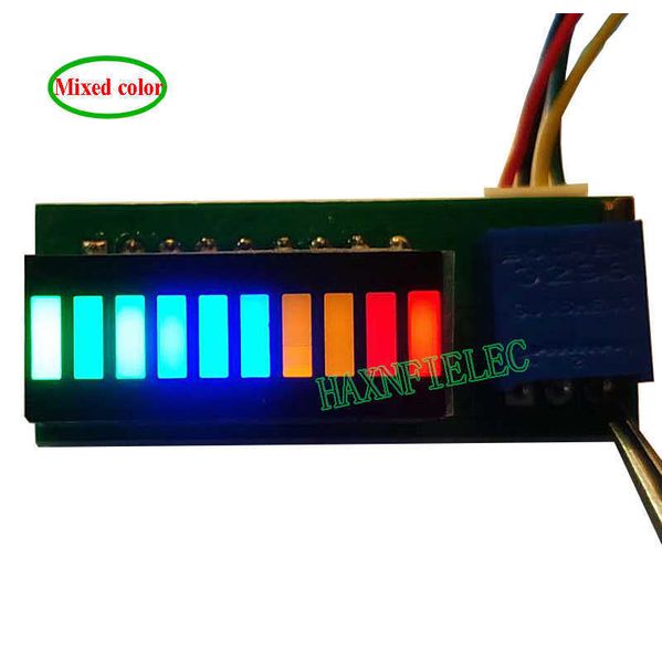 10-Segment-Mikro-Leistungsverstärker, Musikmelodie-Anzeige, LED-Anzeige, Pegel-Spektrum-Zähler, DC 9 V–12 V