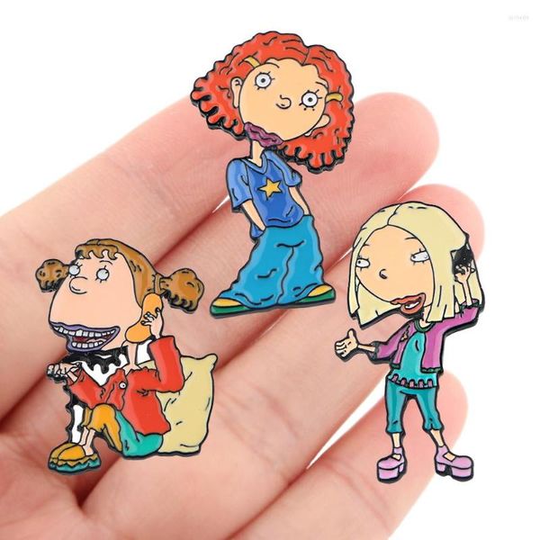 Spille DZ1267 Cartoon Ginger Anime Figure Creatività Smalto duro Pin Distintivo Zaino Collare Risvolto Gioielli Amici Regali di compleanno