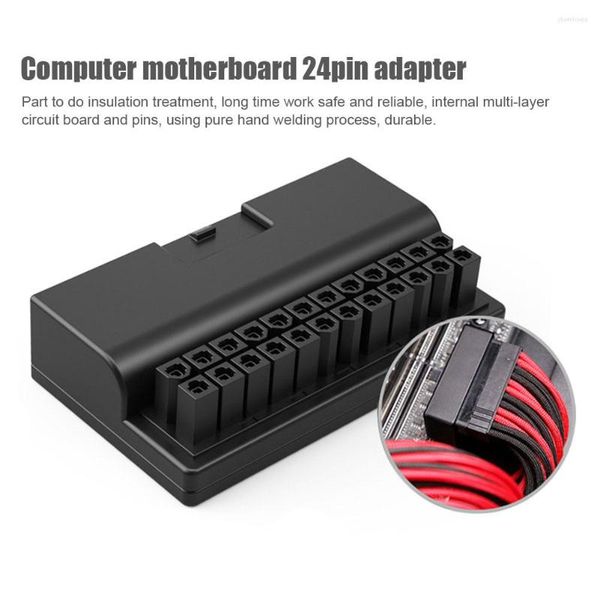 Computerkabel ATX 24 Pin auf 90 Grad Netzsteckeradapter Mainboard Motherboard Versorgungskabelanschlüsse Modulares DIY-Montagezubehör