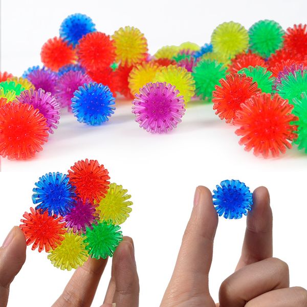 500 pz / lotto Mini TPR Arbutus Ball Bayberry Giocattolo a forma di Relax Riduzione dello stress 25mm Massaggio Pet Cats Cane che morde la palla Giocattoli Bomboniere Regali carini 1258