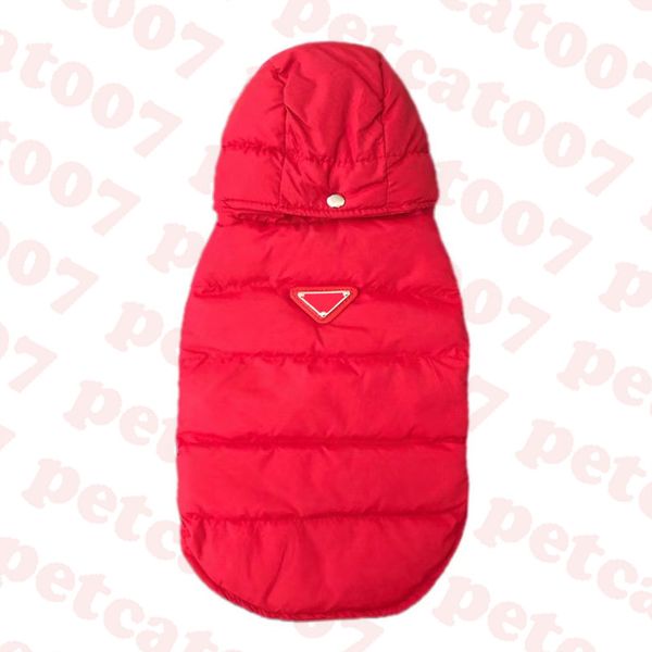 Triangolo Logo Animali Domestici Gilet Cappotto Abbigliamento per cani Designer Pet Giacca con cappuccio Cani invernali Cappotti caldi Due colori175e