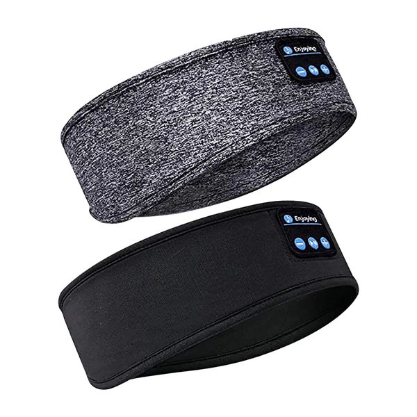 Fones de ouvido Bluetooth 5.0 sem fio m￡scara de olho de m￡scara de olho de m￺sica esportes de faixa para a cabe￧a de viagens Headset alto-falantes de alto-falantes embutidos