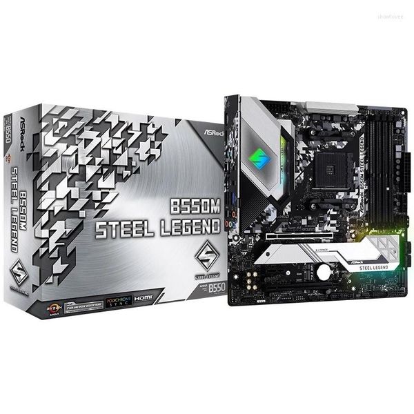 Schede madri per scheda madre ASRock B550M Steel Legend Socket AM4 B550 Scheda madre desktop originale PCI-E 4.0 M.2 Nvme