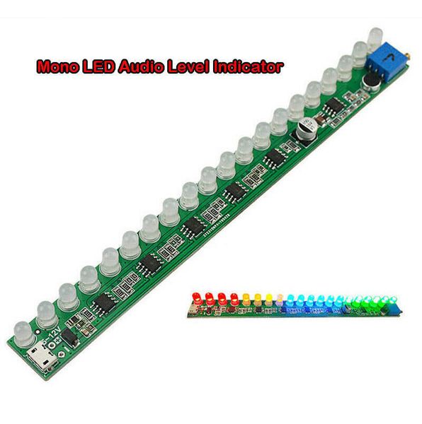 MONO LED Music Spectrum Analyzer Display Som Voice Audio Nível de áudio Indicador DC 5V