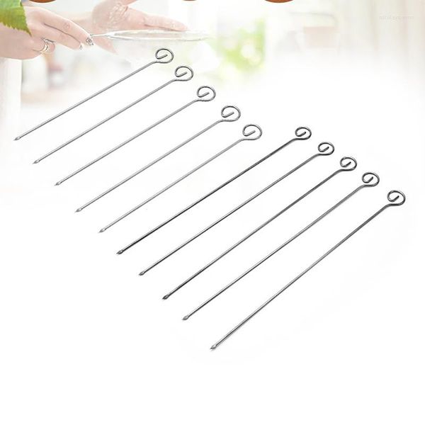 Strumenti 5PCS 22 / 30.4CM Spiedini in acciaio inossidabile Robusto bastoncino per kebab universale per barbecue