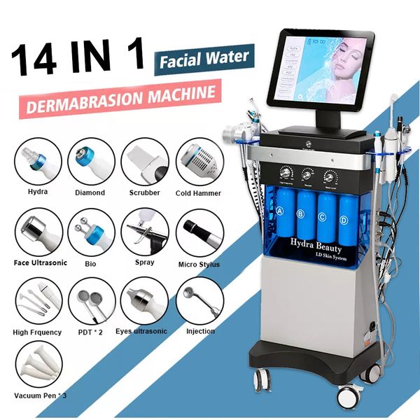 BIO RF Sauerstoff Jet Spray Mikrodermabrasion Wasser Peeling Dermabrasion Spa Verwenden Sie Haut Sauerstoff Gesichtsreinigungsmaschine