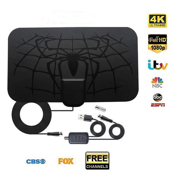 Antenna TV digitale per interni da 960 miglia Antenna HDTV 4K DVB-T2 Freeview isdb-tb Trasmissione locale DHL FEDEX gratuita