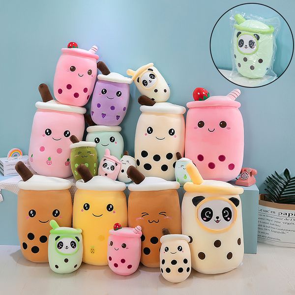 GUBLE TEA PLUSH PLUSH PLUSH 24 cm 35 cm da 50 cm Milk Boba Cup Cushion Sfied Kids Girls Girls Birthday Party Gifts