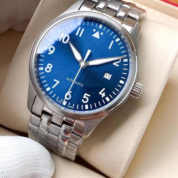 Ganze Armbanduhren Compass Herren Automatik mechanisch Edelstahl wasserdicht Luxusuhr blau schwarz weiß Flug 281298u