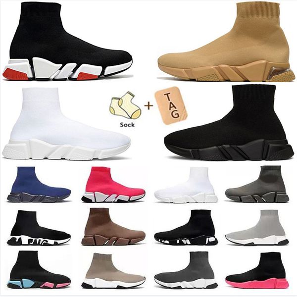 Moda Paris Tasarımcı Sıradan Ayakkabı Socks Shoes 2.0 Siyah Beyaz Kırmızı Nefes Alabilir Erkek ve Kadın Koşu Ayakları Açık Hava Spor Boyutu 36-45 ERU