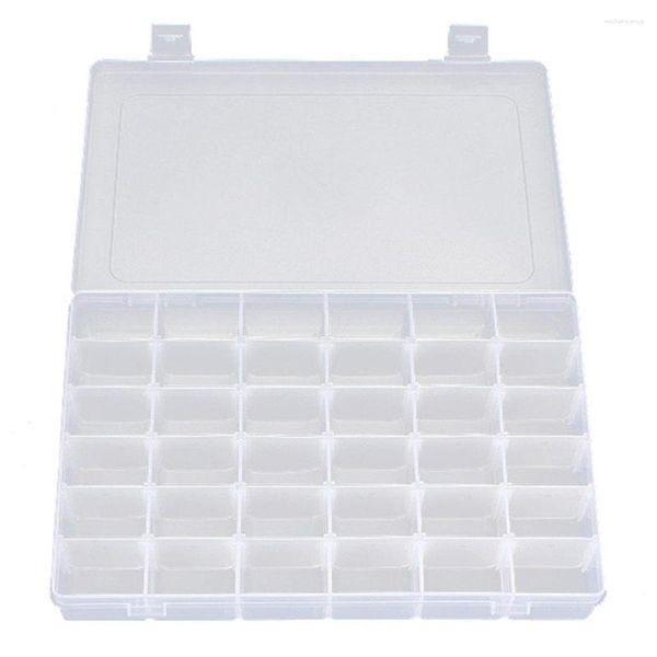 Бутылки для хранения 36 сетка прозрачная коробка ювелирных изделий инструмент для инструментов пищевые материалы.