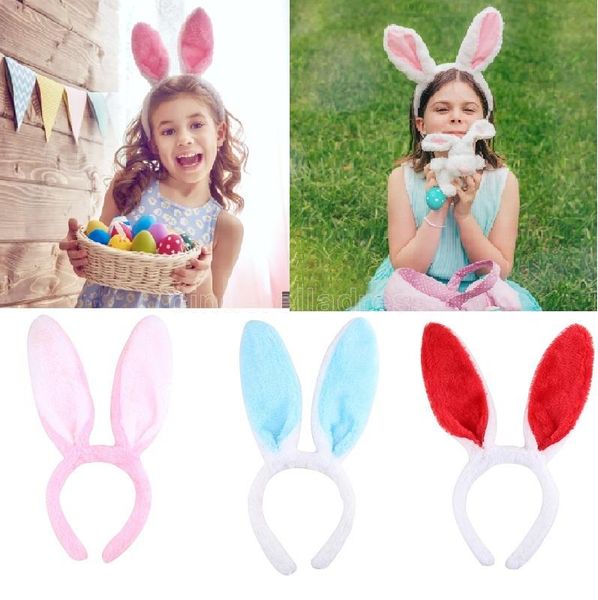 Cute Easter Adult Kids Cute Rabbit Ear Head Band Happy Bunny Decorazione per feste Forniture Regali RRC640