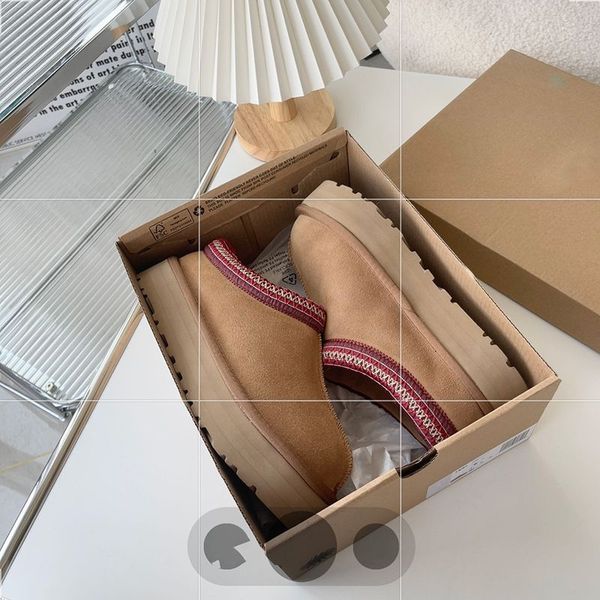 Tazz botas de pele de tornozelo designer austrália plataforma bota menina interior australiano chinelo fundo grosso couro real quente botas macias crianças