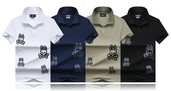 New Mens Stylist Polo High Street Manica corta Luxurys Designer Polo Uomo Moda Snake Bee Ricamo floreale T-Shirt in cotone Casual M-3XL