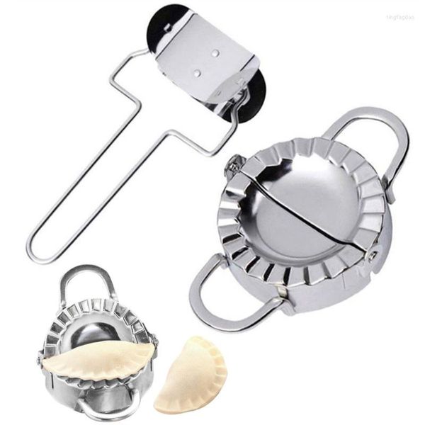 Strumenti di cottura 2 pezzi Set di stampi per gnocchi in acciaio inossidabile Creatore di ravioli pigri per realizzare accessori per involucri di stampi