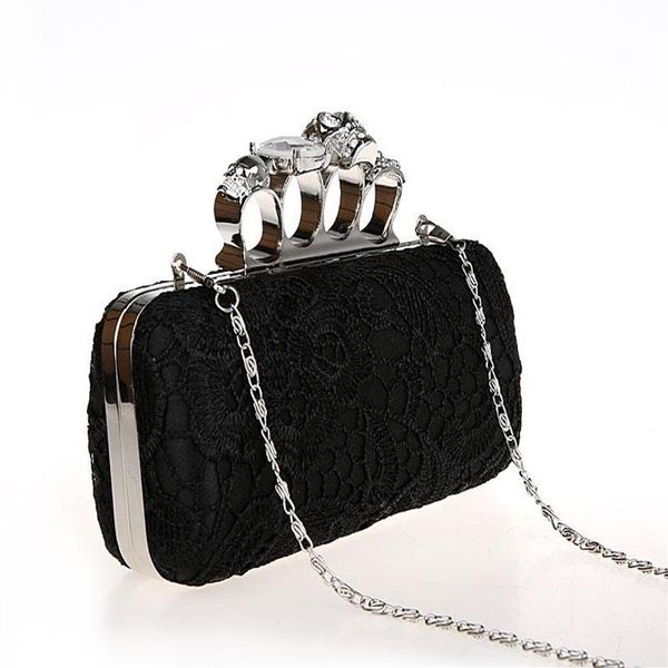 Borsa da sera New-Ladies per pochette da giorno per feste Knuckle Boxed Crystal Clutch Cvening Bag per matrimoni HQB1716314W