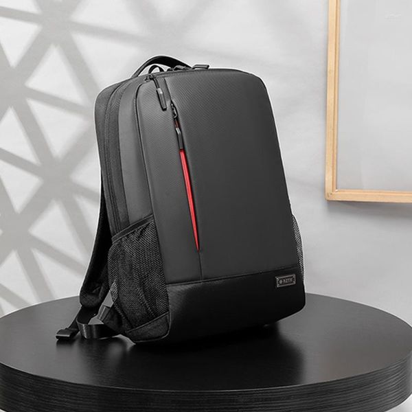 Backpack 2022 Business Men de 15,6 polegadas Laptop Escola Mochilas Repelentes de Água Viagem USB Charging Anti-roubo Macho Mochila