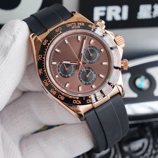 Uhr für Herren, Designer-Luxusuhren, hochwertige Automatikuhren aus Roségold, Größe 41 mm, Edelstahlgehäuse, Kautschukarmband, Saphirglas, Orologio. BETRACHTEN