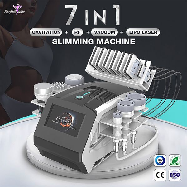 2023 Big Power Lipo Cavitazione RF Dimagrante Macchina per vuoto Radiofrequenza Facelift Attrezzatura per bellezza Manuale per il sollevamento del collo