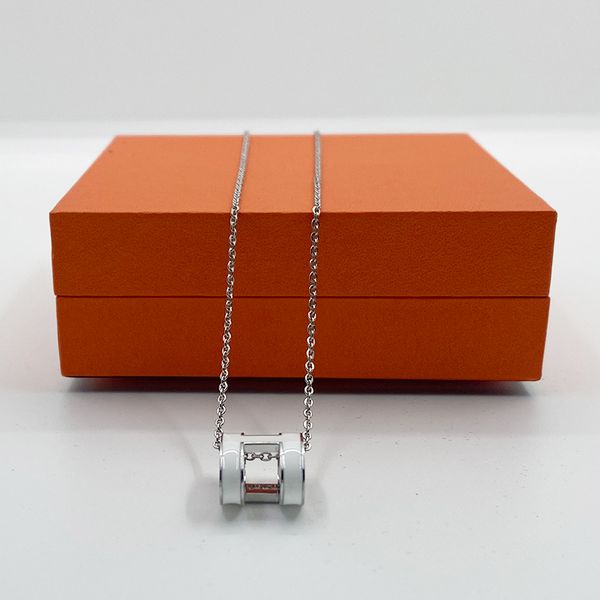 Серебряное и белое дизайнер ожерелья для женщин модные письма ожерелья