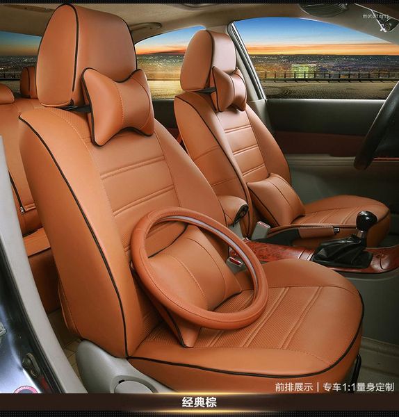 Capas de assento de carro para seus acessórios de automóveis de sabor couro de luxo personalizado para rohens-coupe tiburon Azera Grand Santafe