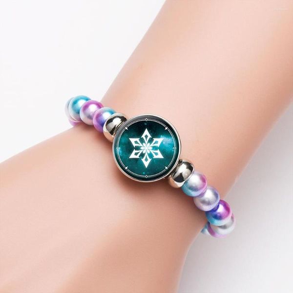 Link Bracelets Fashion Genshin Impact Game Cosplay Prop Eye Of God Water Wind Thunder Fire Rock Rocha de pulseira de bracelete