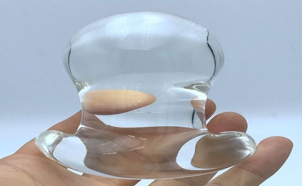 60mm Grande vidro de cristal brinquedo anal anal de bumbum de butt plug de vidro de vidro de vidro de plug plug ￢nus brinquedos de vidro de vidro para casais y27403691
