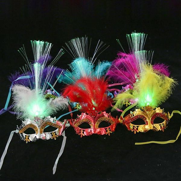 Festa de Halloween Flash de Halloween Flash Feather Mask Mardi Gras Masquerade Cosplay M￡scaras Venezianas Trajes de Halloween Presente RRA723