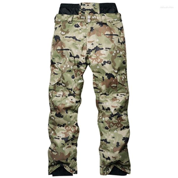 Pantaloni da sci -30 uomini caldi cinghia da neve camino pantaloni snowboarding 10k impermeabile inverno inverno bocconi da esterno plus size al014