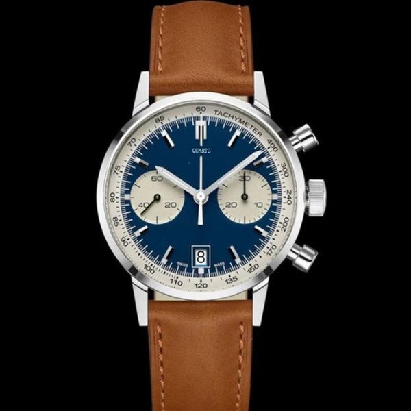 Новые роскошные мужские часы чернокожие стальные корпусы резиновые ремешки Racing Watch Sport Quartz Многофункциональные хронографские календарные часы 266A