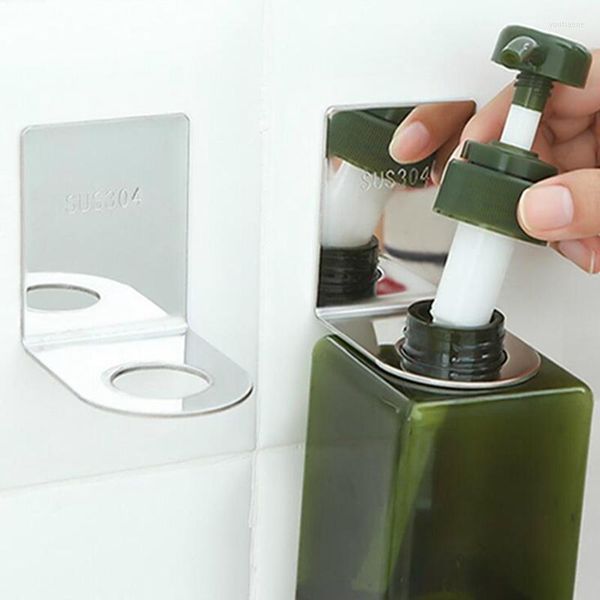 Ganci per montaggio a parete Dispenser per sapone doccia gel Portabottiglie Gancio per appendere la staffa per l'organizzatore del bagno in acciaio inossidabile