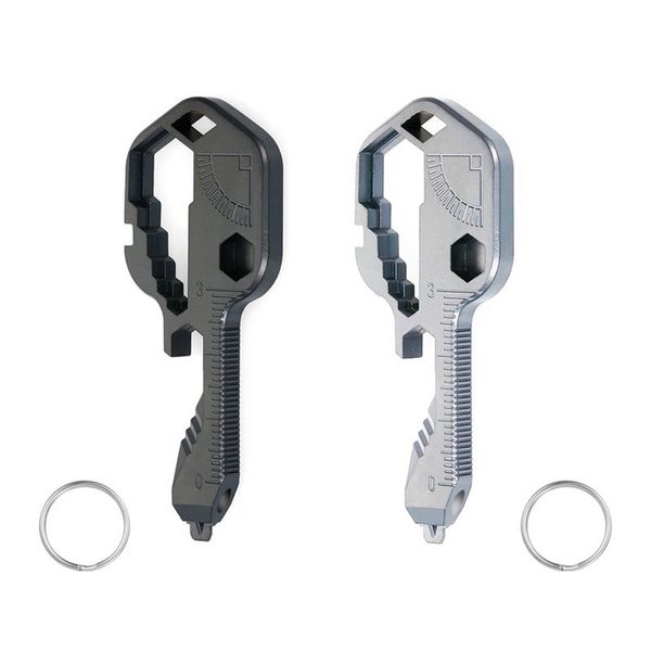 Ferramentas manuais Ferramentas de bolso multitool em forma de chave 24 em 1 aço inoxidável Ferramentas portáteis Multi-Tool com abridor de garrafas de chave de fenda RRA760