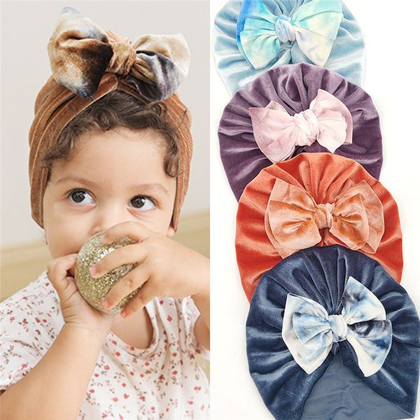 Neue Mode Baby Turban Hüte Samt Frühling Winter Säuglings Motorhaube Baby Mütze für Mädchen Kleinkind Jungen Beanie Neugeborenen Zubehör