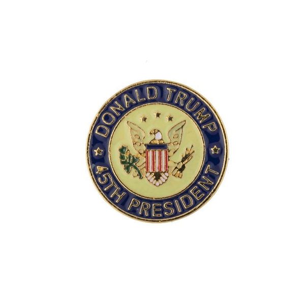 Altre arti e mestieri Medaglia di Donald Trump Spilla Artigianato Distintivo in rilievo placcato 24k 45a elezione presidenziale RRC684