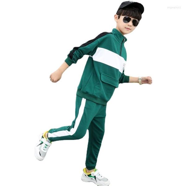 Set di abbigliamento Bambini Vestito da ragazzo Tempo libero Modelli primaverili e autunnali Grandi sport belli Stile occidentale Due pezzi 4-6 8 10 Età