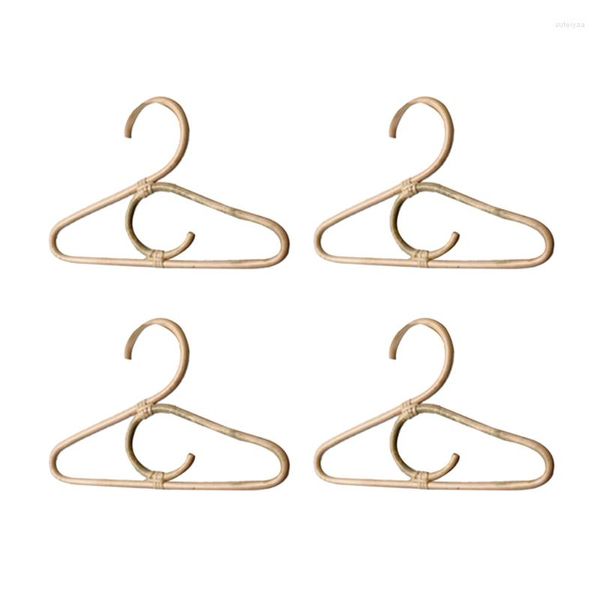 Cabides grandes negócios 4pcs Rattan Roups Hanger Nordic Style Kids Genamentos Organizador rack Decoração de quarto para roupas