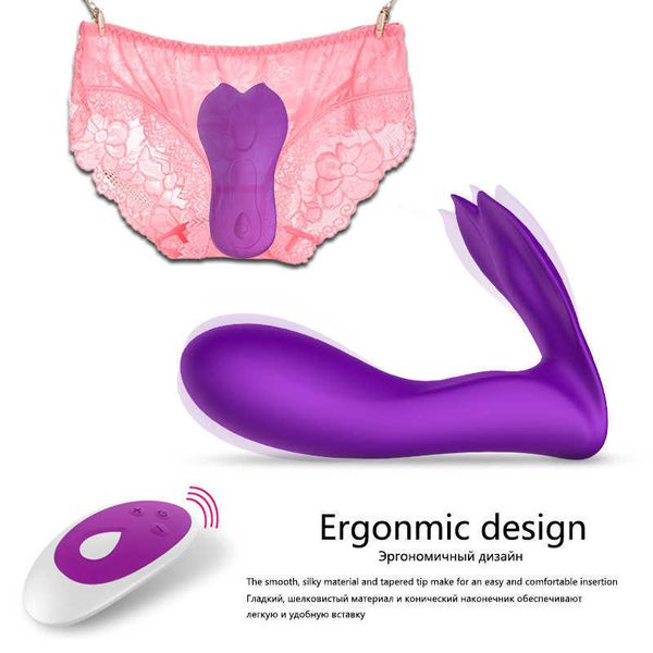 Itens de beleza 10 velocidade sem fio calcinha vibratória controle remoto clitóris vaginal Vibradores de borboleta vibradores eróticos adultos brinquedos sexy para mulheres