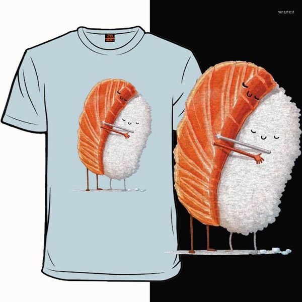 T-shirt da uomo Festa in famiglia Uomini felici Tokyo Sushi Abbraccio Divertente Commedia Tshirt Buona qualità Interessanti Designer T-shirt in cotone per studenti